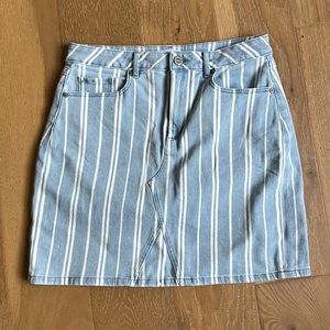Loft striped denim skirt